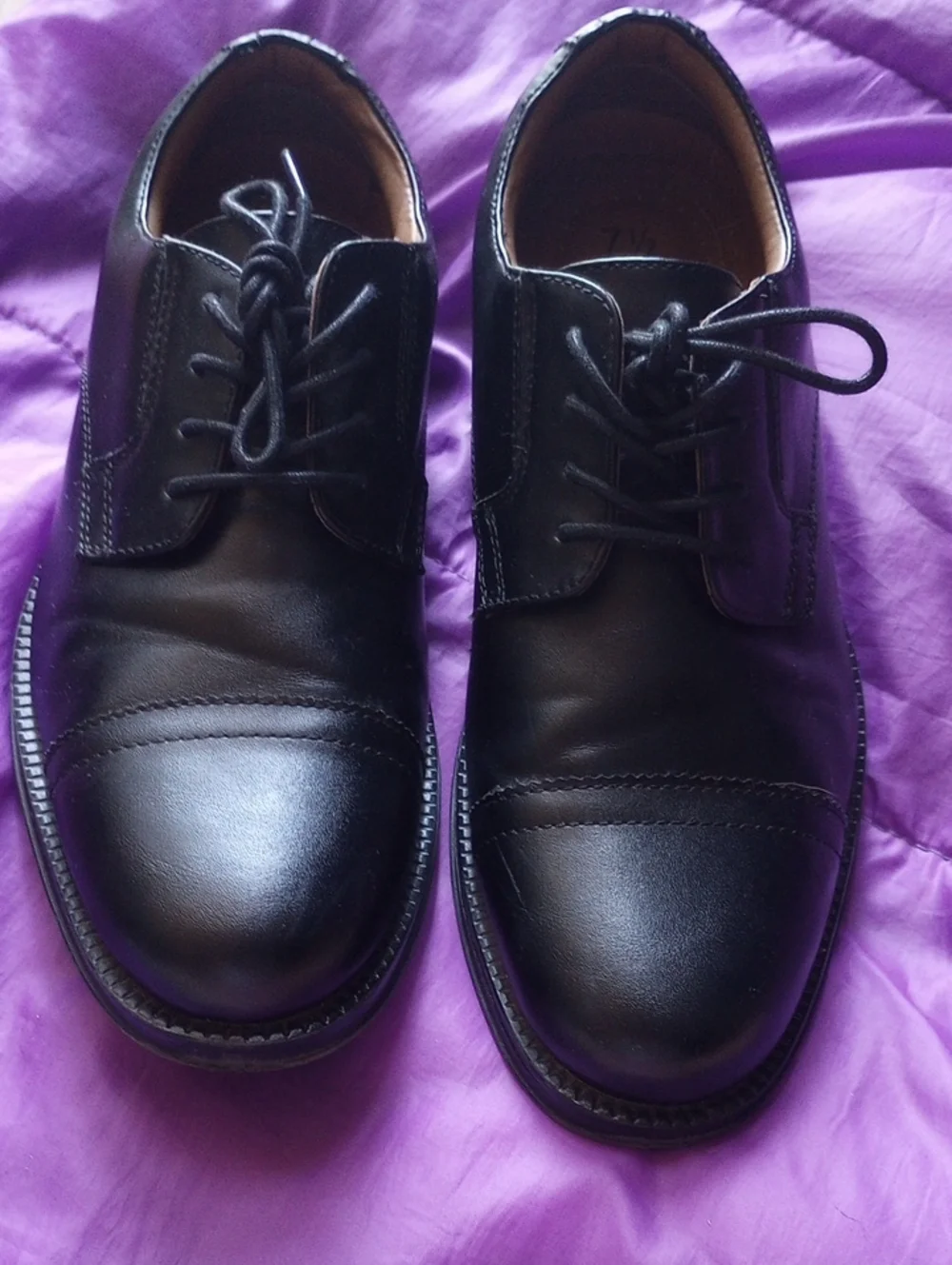 George Black Leather Lace-Up Derby Shoes